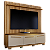 Home Montreal  Ripado Com LED  1.74m TV 75" Cinamomo/Off White  - Valdemoveis - Imagem 2
