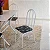 Mesa de Cozinha Base Cabo Frio Branca Tampo Off Pedra 100x60 4 Cadeiras Ubatuba Branca Assento Preto - Teixeira - Imagem 4