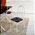 Mesa de Cozinha Base Cabo Frio Branca Tampo Preto Pedra 100x60 4 Cadeiras Ubatuba Branca Assento Preto - Teixeira - Imagem 5