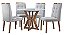 Mesa Ibiza Redonda 1.00x1.00 Vidro com 04 Cadeiras Berlim  Mel Off White  - Art assentos - Imagem 3