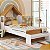 Kit Casinha + Cama Solteiro Lua 100% MDF - Peroba - Imagem 3