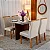 Mesa de Jantar Helo 90×90 Tampo MDF Vidro Off 4 Cad. Genova Veludo Bege 512 Madeira Maciça - Entregue Montada - Imagem 3