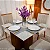 Mesa de Jantar Helo 90×90 Tampo MDF Vidro Off 4 Cad. Genova Veludo Bege 512 Madeira Maciça - Entregue Montada - Imagem 4