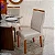 Mesa de Jantar Helo 90×90 Tampo MDF Vidro Off 4 Cad. Genova Veludo Bege 512 Madeira Maciça - Entregue Montada - Imagem 6