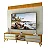 Rack Magnífico 212 + Painel Magnífico 220 Nature/Off C/LED e Detalhe Ripado Larg. 2.18m Gelius - Imagem 2