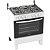 Fogao Hera Plus 5 Bocas Mesa de Aco Inox Branco Realce Eletrodomesticos - Imagem 1