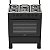 Fogao Hera Plus 5 Bocas Mesa de Aco Inox Preto Realce Eletrodomesticos - Imagem 1