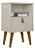 Mesa De Cabeceira 1 Gaveta Búzios Linea Brasil Cor Off White - Imagem 2