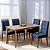 Mesa Alegra 120x80 com Vidro  Cinamomo/Off White + 4 Cadeiras Sophia - Imagem 5