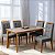 Mesa Alegra 120x80 com Vidro  Cinamomo/Off White + 4 Cadeiras Sophia - Imagem 9