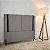 Cabeceira Casal Dubai Linho Cinza Larg. 1.40m Com Frame - Imagem 1