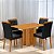 Mesa Recife 120x80 Cinamono Laminado com 4 Cadeiras Sophia - Imagem 2