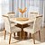 Mesa Salinas 90x90 Vidro Cinamomo/Off White com 4 Cadeiras Samantha Veludo - Imagem 1