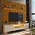 Rack com Painel Nobre Pés em Vidro  Tv até 85" Natuirale/ Off White - Gelius - Imagem 1