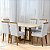 Mesa Atlas Mel/Off White Canto Copo 160×80 com 6 Cadeiras Sophia Linho Cinza Prata - Imagem 1