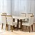 Mesa Atlas Mel/Off White Canto Copo 160×80 com 6 Cadeiras Sophia Linho Bege - Imagem 1