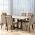 Mesa Atlas Mel/Off White Canto Copo 160×80 com 6 Cadeiras Sophia Veludo Bege - Imagem 1