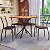 Mesa Creta 0,90 com 4 Cadeiras Malta CMC1078(M088/F090/4C140) Preto/Cinamomo – Kappesberg - Imagem 1