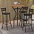 Mesa Bistrô Dublin 0,65 m com 3 Banquetas Jade CM1029(M087/TA69/3B699) Preto/Cinamomo - Imagem 1