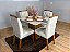 Mesa de Jantar Dakota Plus 90×90 c/ 4 Cadeiras Jasmim – Cinamomo/Off White/Bege Veludo - Imagem 3