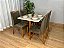 Mesa de Jantar Bali 90×90 Com 4 Cadeiras Isa – Cinamomo/Off White/Marrom Veludo - Imagem 2