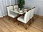 Mesa de Jantar Bali 90×90 Com 4 Cadeiras Isa – Cinamomo/Off White/Bege Veludo - Imagem 2