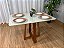 Mesa de Jantar Bali 90×90 Com 4 Cadeiras Isa – Cinamomo/Off White/Cinza Veludo - Imagem 5