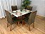 Mesa de Jantar Bali 1.20×0.80 Com 4 Cadeiras Isa – Cinamomo/Off White/Marrom Veludo - Imagem 6