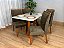 Mesa de Jantar Bali 1.20×0.80 Com 4 Cadeiras Isa – Cinamomo/Off White/Marrom Veludo - Imagem 5