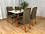 Mesa de Jantar Bali 1.20×0.80 Com 4 Cadeiras Isa – Cinamomo/Off White/Marrom Veludo - Imagem 3