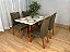 Mesa de Jantar Bali 1.20×0.80 Com 4 Cadeiras Isa – Cinamomo/Off White/Marrom Veludo - Imagem 2