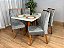 Mesa de Jantar Bali 1.20×0.80 Com 4 Cadeiras Isa – Cinamomo/Off White/Cinza Veludo - Imagem 3