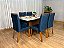 Mesa Helo 160x90 Tampo Vidro + 06 Cadeiras Jasmim - Imagem 1