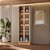Cristaleira Allure 70cm 100% MDF com Led e Rodapé Jequitibá/Gris Fosco - Linea Brasil - Imagem 1