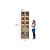 Cristaleira Allure 70cm 100% MDF com Led e Rodapé Jequitibá/Gris Fosco - Linea Brasil - Imagem 4
