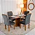 Mesa de Jantar Salina Tampo Londres Cinamomo 120x80 4 Cadeiras Parati - Cel Móveis - Imagem 1