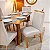 Mesa de Jantar Dubai Tampo Londres Cinamomo 160x80 6 Cadeiras Lisboa Madeira Maciça - Imagem 4