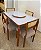 Mesa Alegra 120x80 Tampo Vidro Off White + 04 Cadeiras Grécia Madeira Maciça - Imagem 1