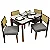 Mesa Alegra 120x80 Tampo Vidro Off White + 04 Cadeiras Grécia Madeira Maciça - Imagem 3