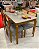 Mesa Alegra 120x80 Tampo Vidro Off White + 04 Cadeiras Grécia Madeira Maciça - Imagem 1