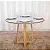 Mesa de Jantar Atlanta Tampo Redondo Vidro Off 120x120 Cinamomo/Off 100% MDF - Minas Plac - Imagem 1