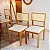 Mesa de Jantar Atlanta Cinamomo/Off Tampo Redondo Vidro Off 120x120 4 Santorini Linho Bege Madeira Maciça - Minas Plac - Imagem 9