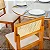 Mesa de Jantar Atlanta Cinamomo/Off Tampo Redondo Vidro Off 120x120 4 Santorini Linho Bege Madeira Maciça - Minas Plac - Imagem 11