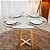 Mesa de Jantar Atlanta Cinamomo/Off Tampo Redondo Vidro Off 120x120 4 Santorini Linho Bege Madeira Maciça - Minas Plac - Imagem 5