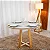 Mesa de Jantar Atlanta Cinamomo/Off Tampo Redondo Vidro Off 120x120 4 Santorini Linho Bege Madeira Maciça - Minas Plac - Imagem 6