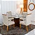 Mesa Moscou 90x90 Vidro Off White com 04 Cadeiras Londres - Minas Plac - Imagem 11