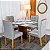 Mesa Moscou 90x90 Vidro Off White com 04 Cadeiras Londres - Minas Plac - Imagem 8