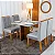 Mesa Moscou 90x90 Vidro Off White com 04 Cadeiras Londres - Minas Plac - Imagem 3