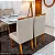 Mesa de Jantar Moscou 90x90 Cinamomo/Off Tampo Vidro Off 4 Cadeiras Atlanta Linho Bege Cru Madeira Maciça- Minas Plac - Imagem 6