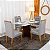 Mesa de Jantar Moscou 120x80 Cinamomo/Off Tampo Vidro Off 4 Cadeiras Londres  Madeira Maciça - Minas Plac - Imagem 3